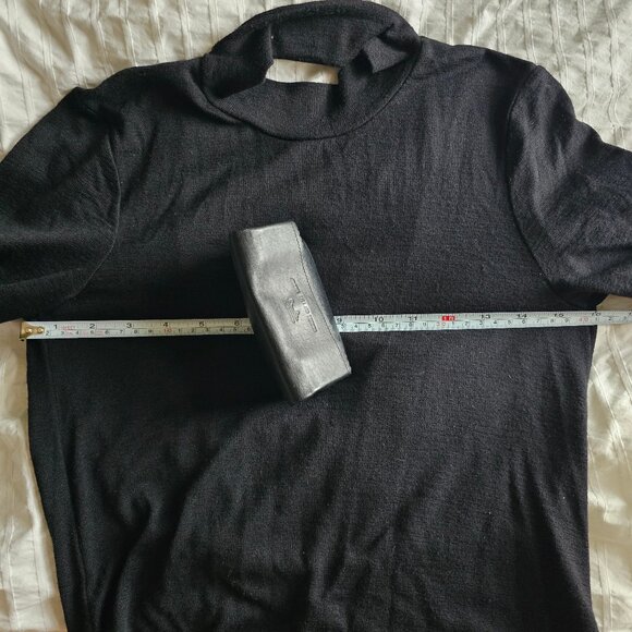 Aritzia Wilfred Free Moulton Mock Neck Low Back Dress - 2018 - Black - Sz S - Picture 8 of 11